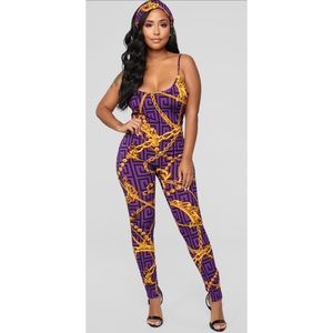 Fashion Nova purple jumpsuit